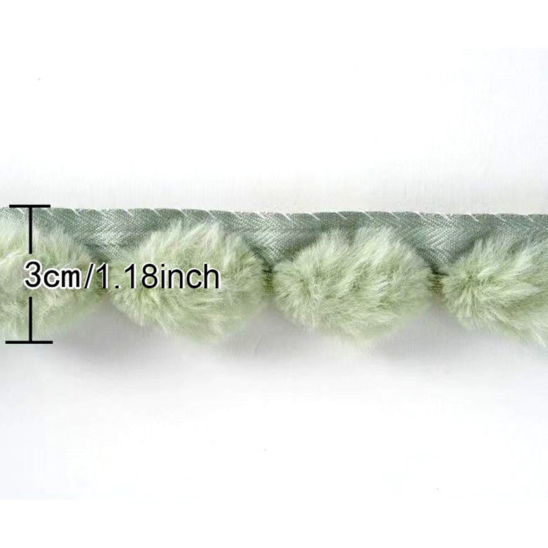 3cm Faux Rabbit Fur Pom Pom Ba - Fringe Ribbon Sewing 评论和价格