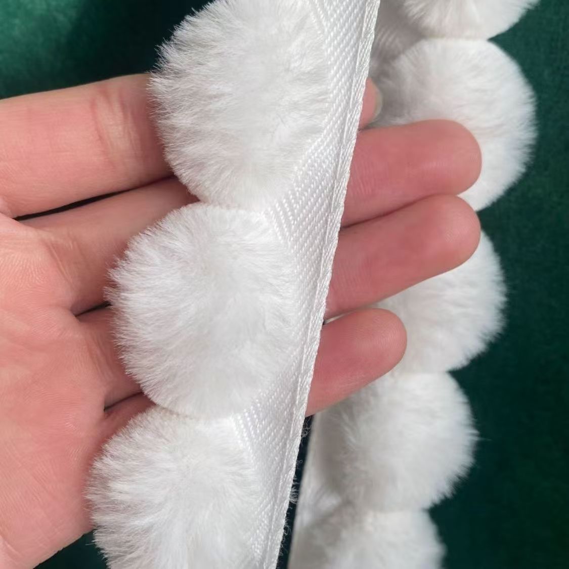 3cm Faux Rabbit Fur Pom Pom Ba - Fringe Ribbon Sewing 评论和价格