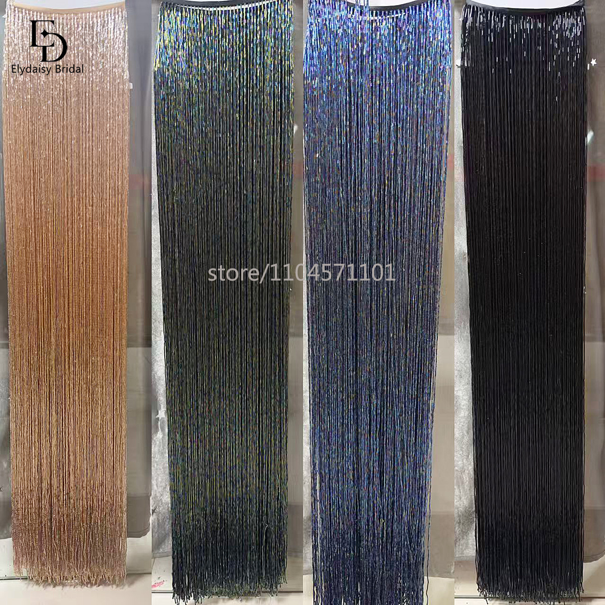 ELYDAISY 1Meter Length Champag - Fringe Ribbon Sewing 评论和价格