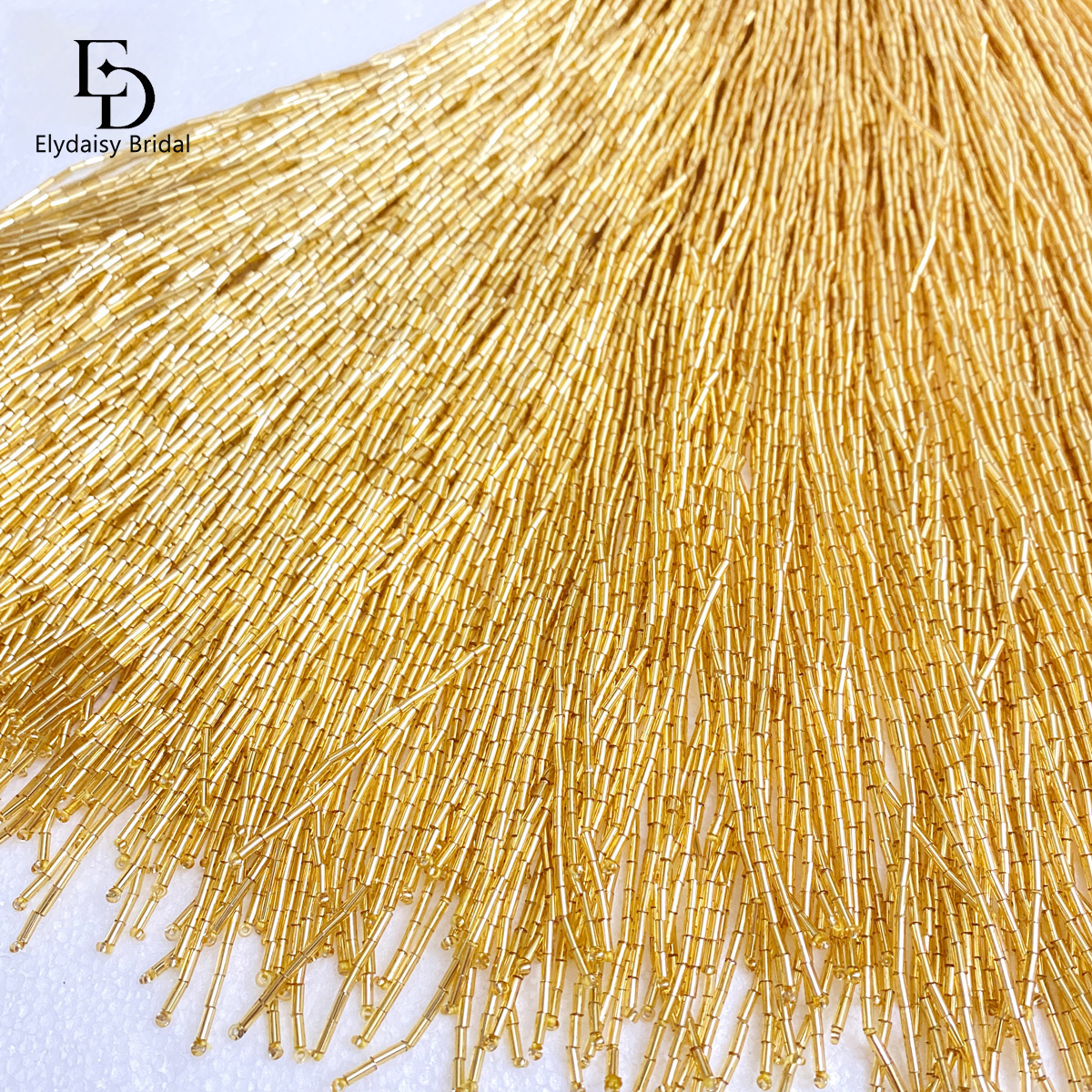 ELYDAISY 1Meter Length Champag - Fringe Ribbon Sewing 评论和价格