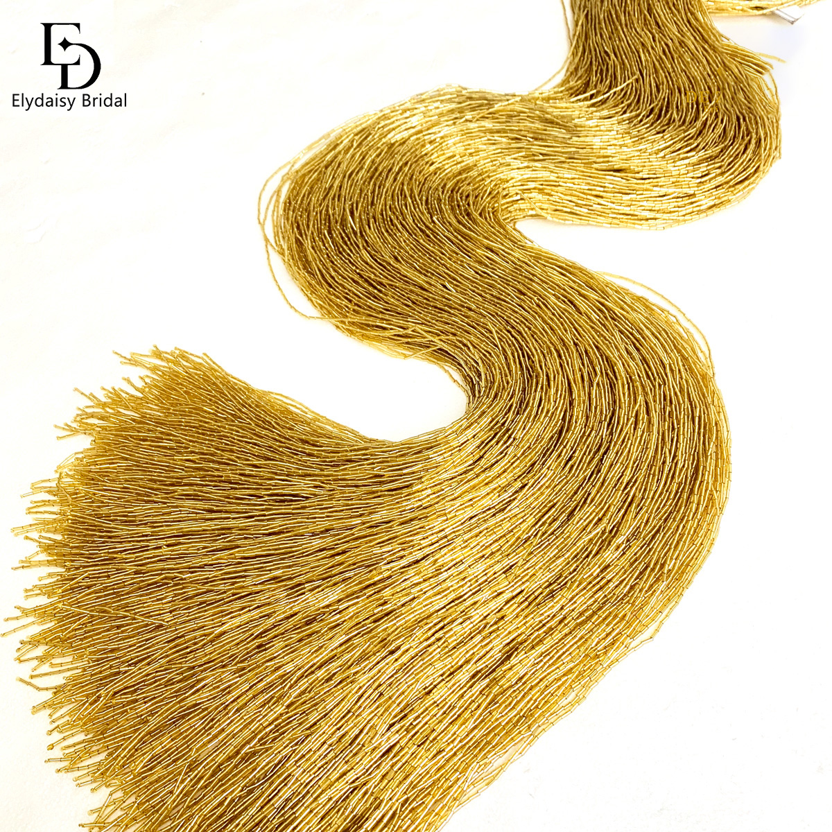 ELYDAISY 1Meter Length Champag - Fringe Ribbon Sewing 评论和价格