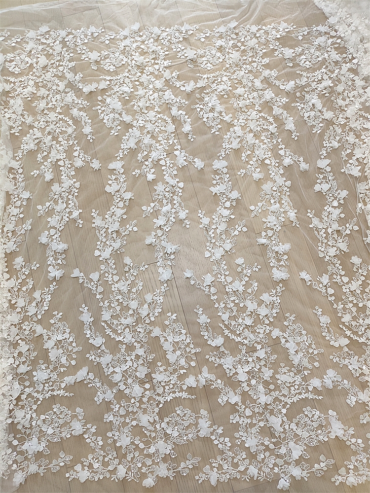 Ivory 3D Floral Hand Beaded La - Craft Embellishment 评论和价格