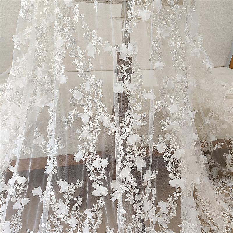 Ivory 3D Floral Hand Beaded La - Craft Embellishment 评论和价格