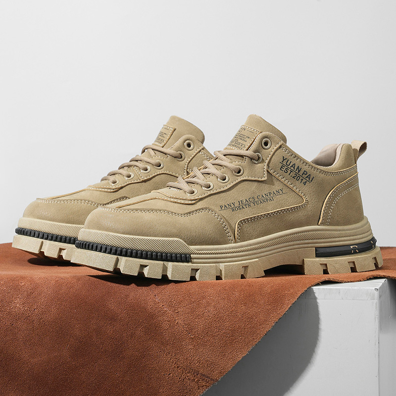 Men's Thick Sole Work Boots No - Guipure Lace Panel 评论和价格