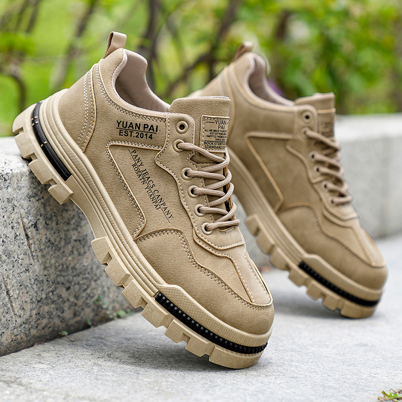 Men's Thick Sole Work Boots No - Guipure Lace Panel 评论和价格
