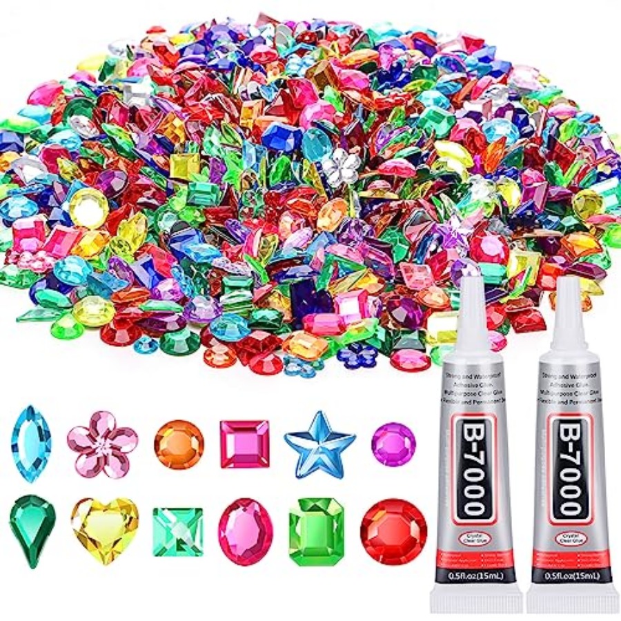 200Pcs Craft Gems with 2Pcs B7 - Embellishment Glue Craft 评论和价格