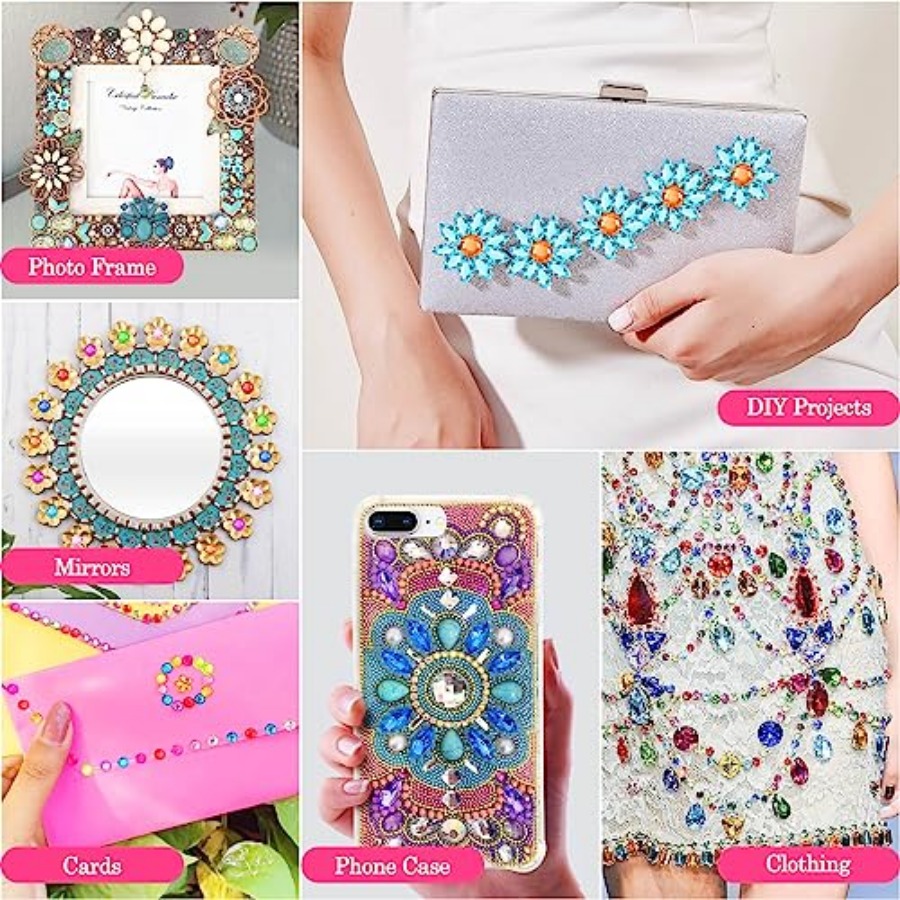 200Pcs Craft Gems with 2Pcs B7 - Embellishment Glue Craft 评论和价格