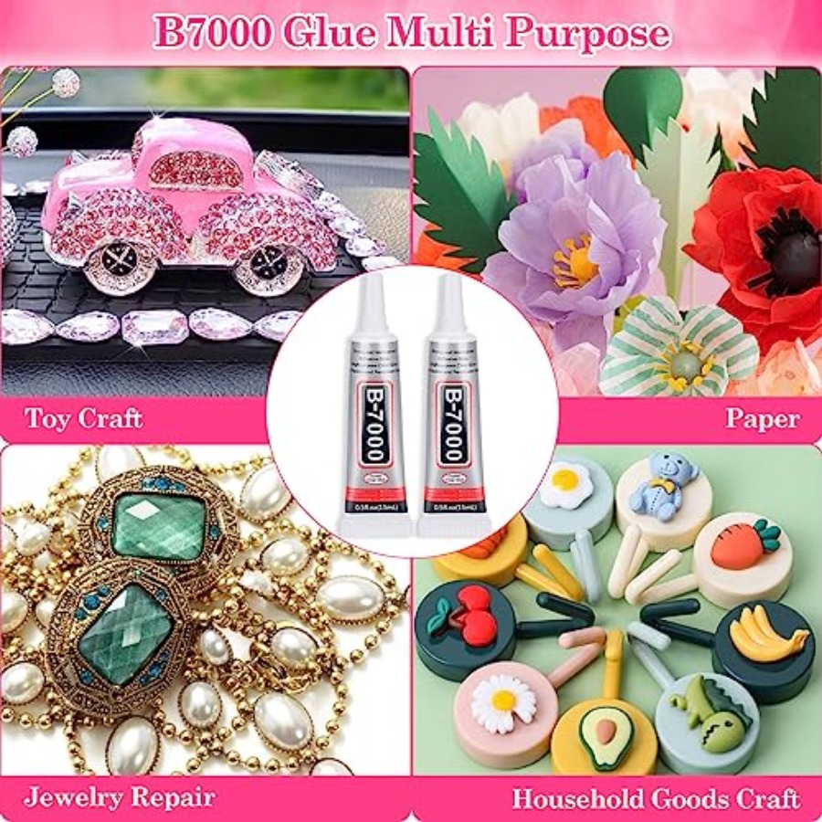 200Pcs Craft Gems with 2Pcs B7 - Embellishment Glue Craft 评论和价格
