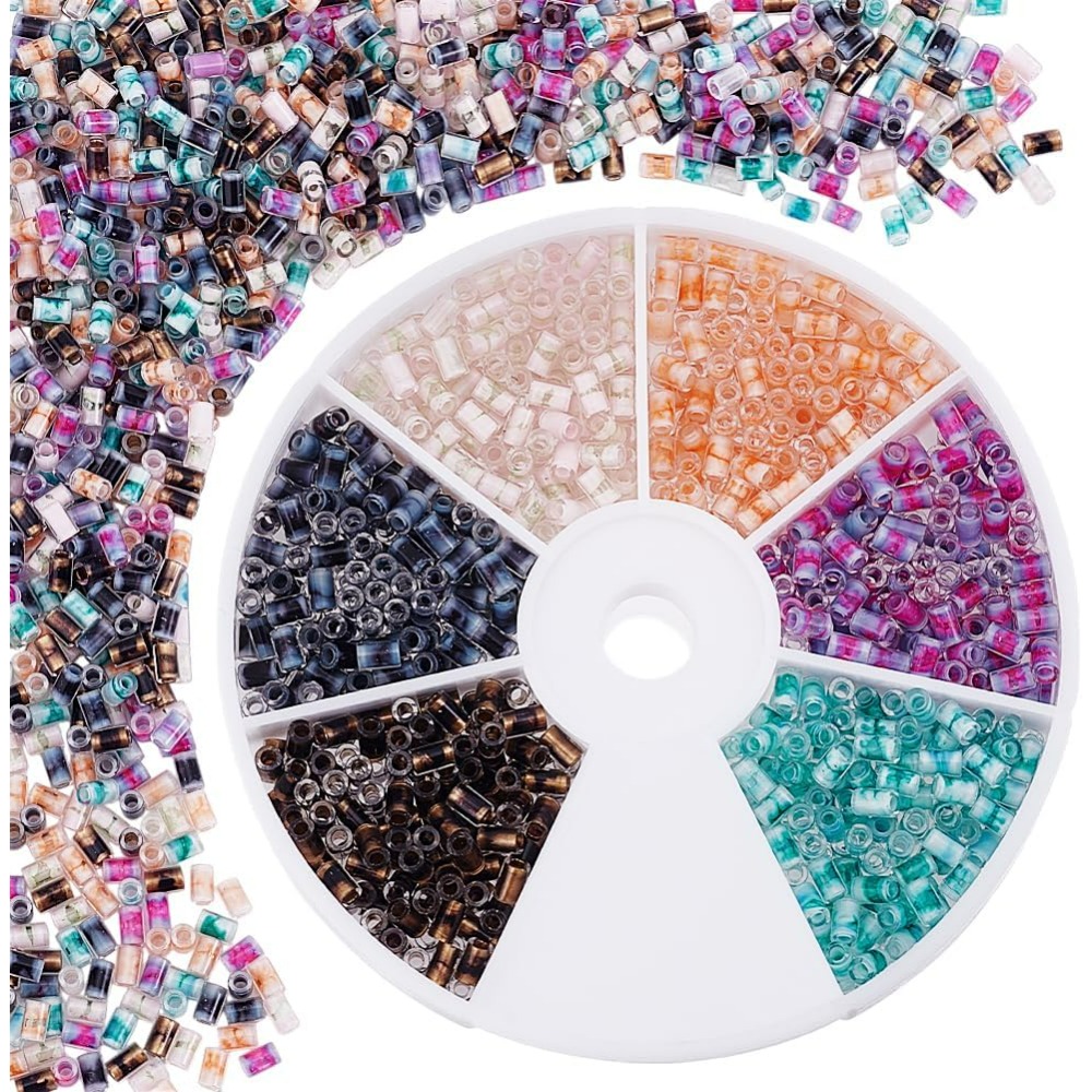 720pcs 6 Colors Tube Beads 24g - Embroidery Craft 评论和价格