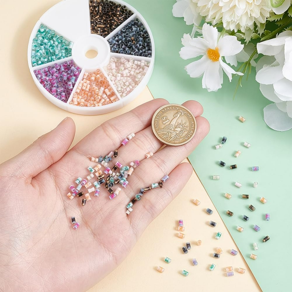 720pcs 6 Colors Tube Beads 24g - Embroidery Craft 评论和价格