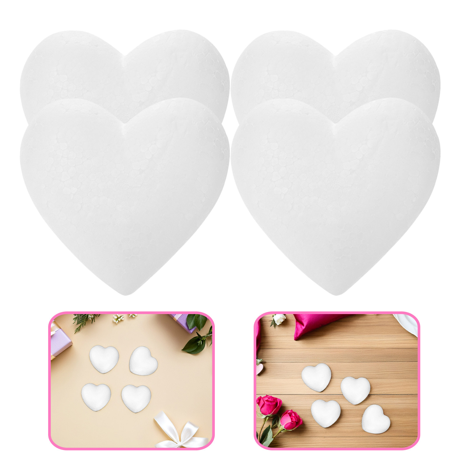 20Pcs Blank Heart Foam Balls L - Craft Embellishment 评论和价格