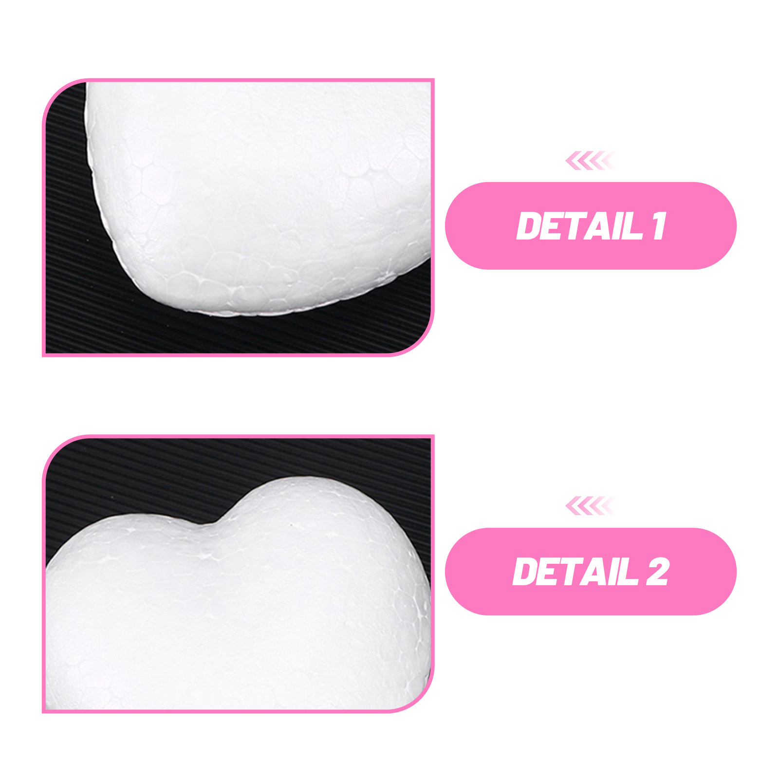 20Pcs Blank Heart Foam Balls L - Craft Embellishment 评论和价格