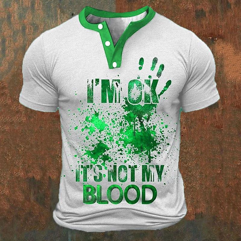 Funny 3D Letter Print Men's He - Embellish Knit 评论和价格