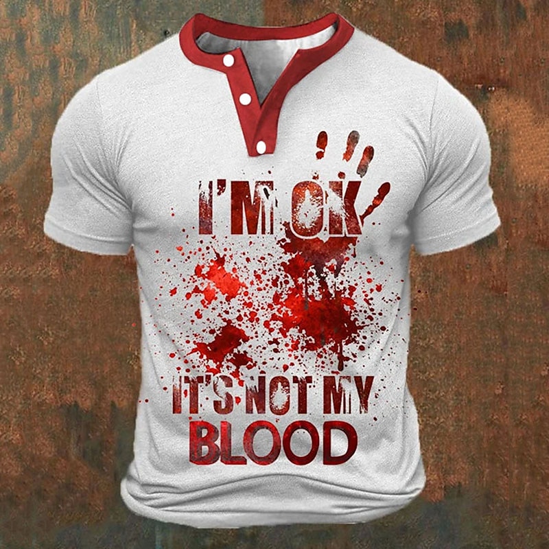 Funny 3D Letter Print Men's He - Embellish Knit 评论和价格