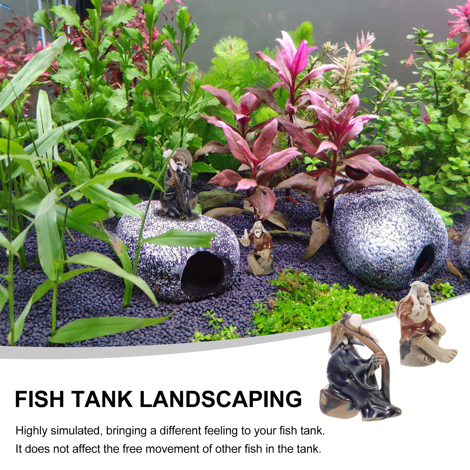2Pcs Shiwon Folk Ceramic Fish  - Craft Embellishment 评论和价格