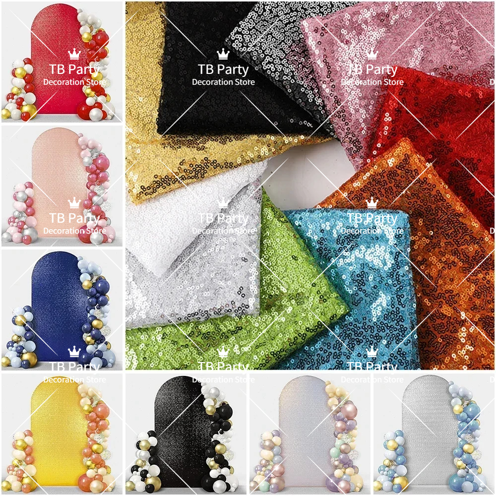 4 Colors 7 Sizes Sequin Arch F - Sequin Fabric Panel 评论和价格