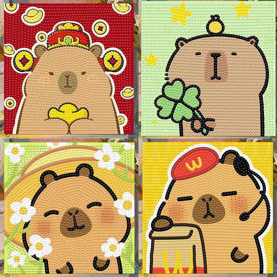 Cartoon Capibala Crystal Diamo - Embroidery Embellishments 评论和价格